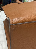 Tory Burch Brown Leather Shoulder Bag, 15"x11"