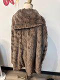 Dennis Basso Faux Fur Pocket Poncho, M/L