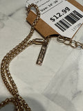 White House Black Market Gold/White Necklace, 34"-36"