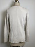 Eileen Fisher Cream Zip Front Jacket, M