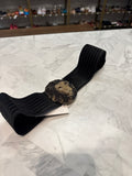 Vintage Charmant Black Stretch Lion Belt, XL