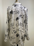 Karl Lagerfeld White/Black Top, L