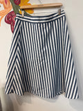 Maeve Anthropologie Blue Stripe Skirt, 16