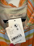 New We the Free People Citrus Stripe Hooded Jacket, S (retail $168)