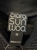 Clara Sun Woo Black Open Shoulder Top, 1X