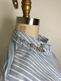 New Express Blue Stripe Dress, M