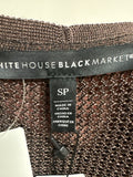 New White House Black Market Espresso Shimmer Sweater, S Petite