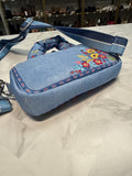 Brighton Blue Crossbody Bag, 7"x4"