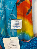 Mexigali Blues Tie Dye 29" Inseam Overalls, L