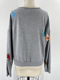 Tiny Gray with Sequin Accents Sweatshirt, M