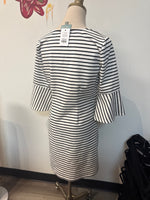 Skies Are Blue White/Navy Stripe Dress, XS