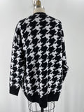 Lane Bryant Black Houndstooth Cardigan, 22/24