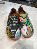 Uni "House is not a home without a dog" Shoes, 8 (retail $120)