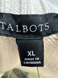 New Talbots White/Blue Sweater, XL