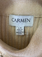 Carmen Marc Valvo Gold Sweater Top, L