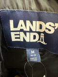 New Lands End Black Feather Down Vest, M