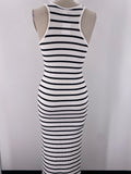 H&M White/Black Stripe Dress, XS