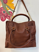 Michael Kors Brown Leather Hamilton Bag, 14"x13"