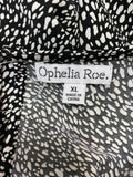 Ophelia Roe Black Print Dress, XL