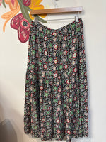 Boden Black Print Pocket Skirt, 8