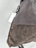 Free People Gray Leather Shoulder Bag, 16"x13"