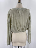 Gianni Bini Pleated Cropped Top, L