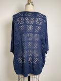 New Dokotoo Blue Open Stitch Sweater, 2XL