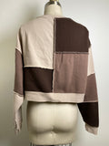 Garage Brown Cropped Sweatshirt, M