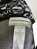 Alfred Dunner Silver/Black Sweater, S Petite