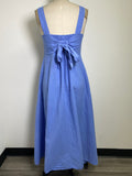 Spighe Di Lino Linen/Cotton Blue Dress, M