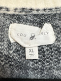 Lou & Grey Black Houndstooth Sweater, XL