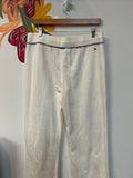 New Tommy Hilfiger White/Ivory Athletic Pants, L