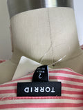 Torrid Pink Stripe Top, 2X