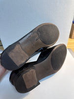 Clarks Black Patent Leather Loafers, 9