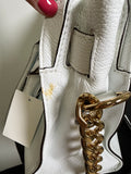 Michael Kors White/Blue Satchel Shoulder Bag, 13"x9"