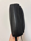 Margot Black Leather Peyton Crossbody Bag, 9"x7"