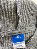 Old Navy Gray Rib Knit Hooded Top, M Tall