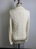 New Chaps Ivory Sweater, L