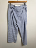 Calvin Klein Blue Seersucker 24" Inseam Pants, S