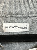 Nine West Gray with Pearl Accents Sweater Jacket, XL