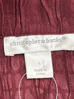 Christopher & Banks Burgundy Jacket, L