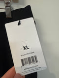New RBX Black 28" Inseam Active Ribbed Side Woven Ankle Pants, XL