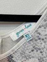 Grace & Lace Snake Print Top, XS