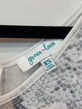 Grace & Lace Snake Print Top, XS