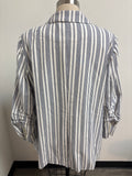 1.State White/Blue Open Front Jacket, 1X