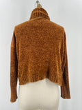 Pink Rose Brown Chenille Sweater, S