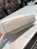 Karl Lagerfeld White Leather Shoulder Bag 14”x9”