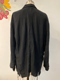 Madewell Black Linen Blazer Jacket, XXL