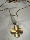 Canvas Style Gold Necklace, 30"-32"