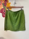 Michael Kors Green Genuine Leather Skirt, 6